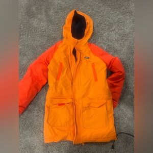 Ski Jacket Orange Hooded Lands End